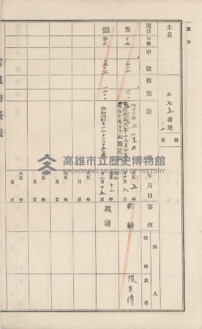 美濃庄官租地臺帳（二冊之內第二號）藏品圖，第105張