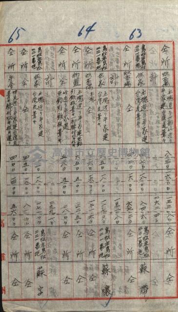 高雄工業用水道用地買收書類其ノ二藏品圖，第105張