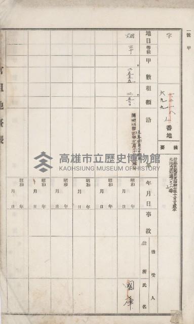 彌陀庄官租地臺帳（第十號）藏品圖，第5張