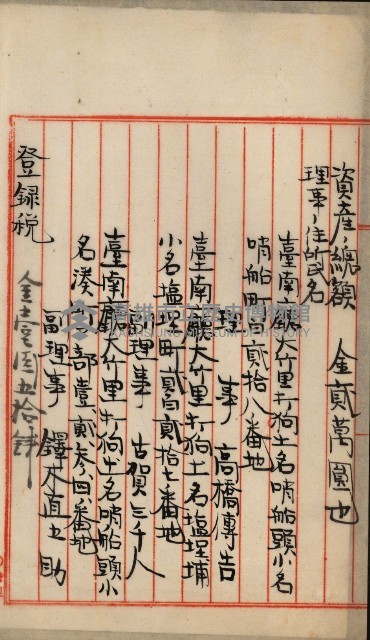 法人登記申請書附屬書類綴込帳
（申法第參號）藏品圖，第5張
