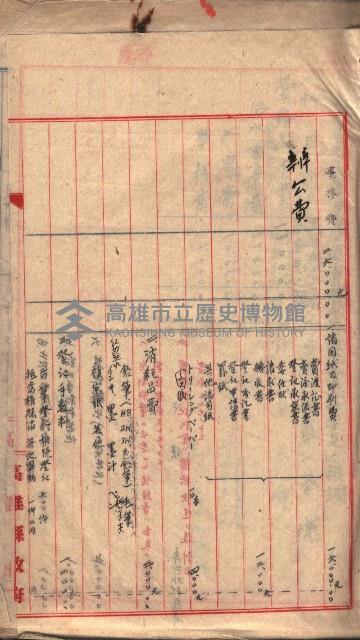 阿公店溪治水工事豫算關係（高雄州）藏品圖，第5張