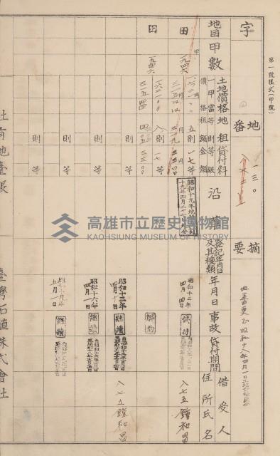 臺灣拓殖株式會社美濃社有地臺帳（二之一）藏品圖，第115張