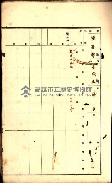 州有墓地臺帳（恒春郡）藏品圖，第14張