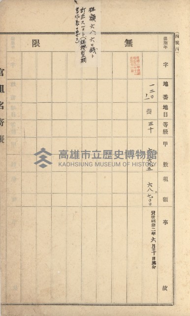 湖內庄官租名寄帳（六冊之內第八號）藏品圖，第15張