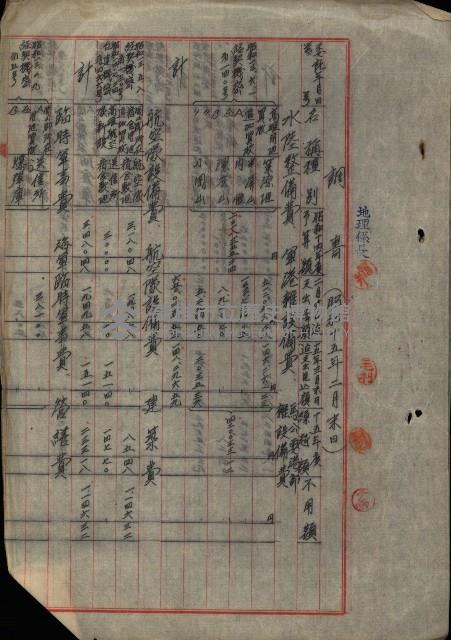 海軍豫算關係藏品圖，第657張