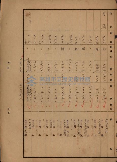 旗山郡（官有地價格一筆限調書）藏品圖，第154張
