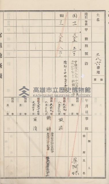 杉林庄官租地臺帳（二冊之內第二號）藏品圖，第155張