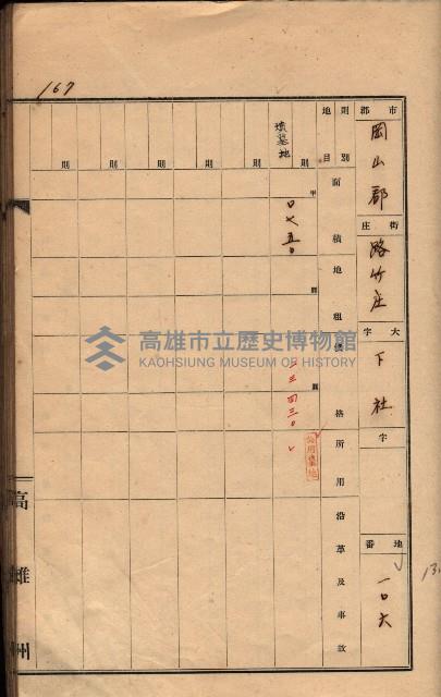 州有墓地臺帳（岡山郡）藏品圖，第155張