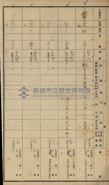 旗山郡（官有地價格一筆限調書）藏品圖，第54張