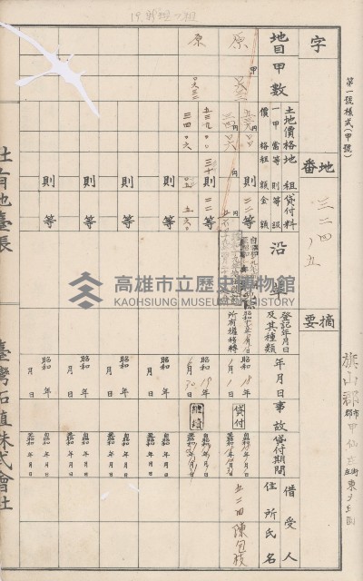 臺灣拓殖株式會社甲仙社有地臺帳（二之二）藏品圖，第55張