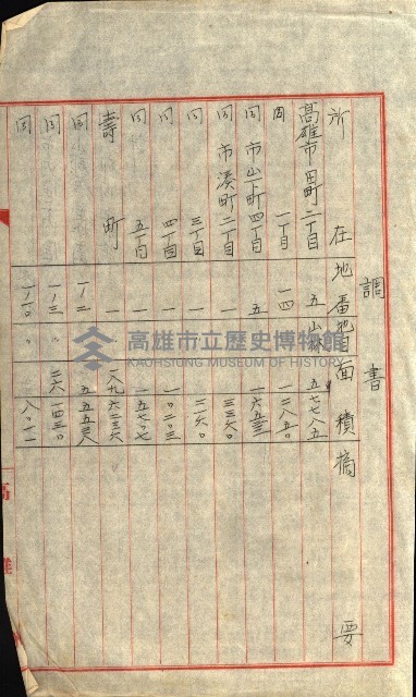 壽山公園貸下書類（指令第二一八號許可）藏品圖，第56張