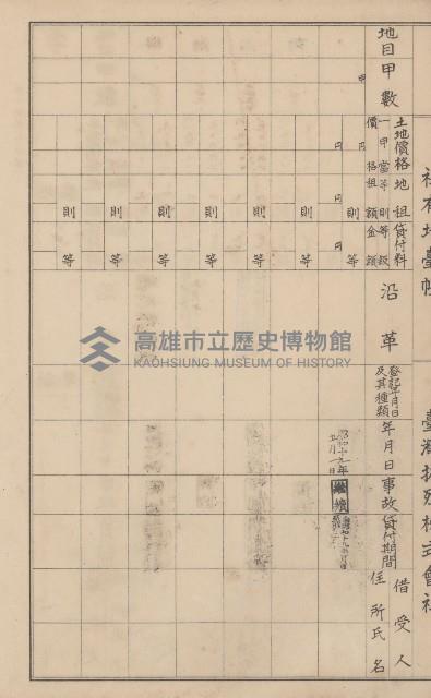 臺灣拓殖株式會社鳳山社有地臺帳（全一冊）藏品圖，第55張