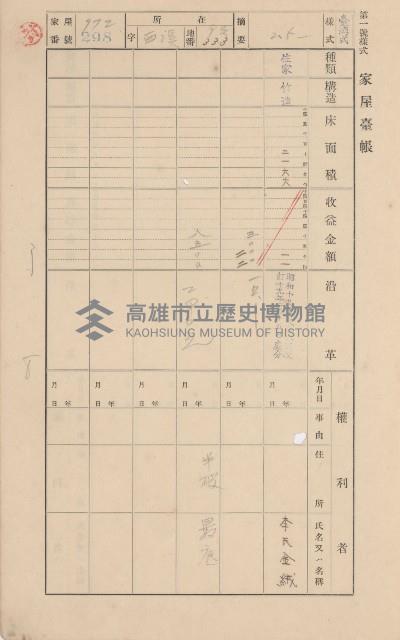 鳳山郡林園庄中芸家屋臺帳（二冊之內第二號）藏品圖，第145張
