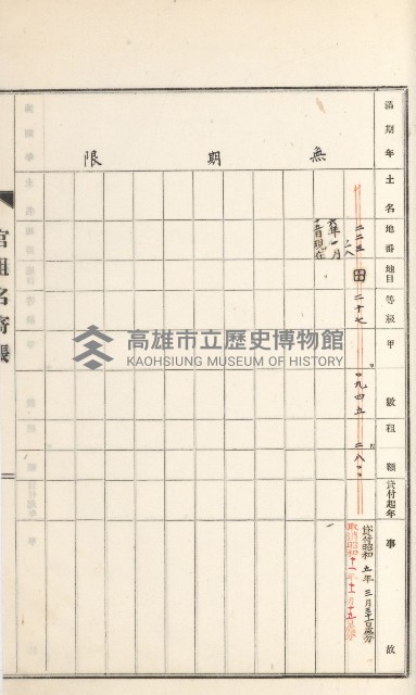 旗山街官租名寄帳（二之一）藏品圖，第146張