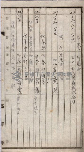 高臨營第一號ノ內三十一第（6）號借地第二次
（下塩田、援中港、右冲、苦瓜寮）藏品圖，第45張