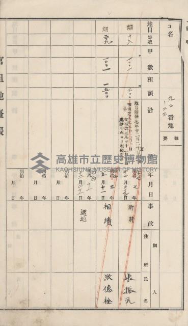 彌陀庄官租地臺帳（第十號）藏品圖，第45張