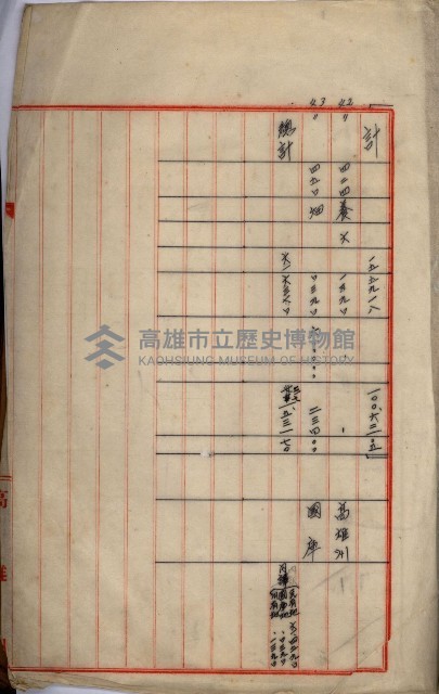 土地買收書類（草衙－州有財產係）
（買收關係－卅八之三）藏品圖，第45張