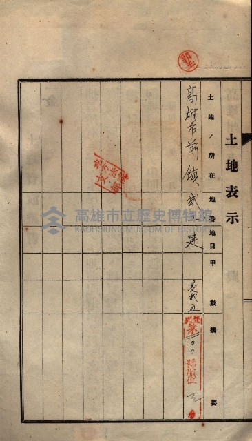 公共用地賣渡承諾書綴、賣渡證書（戲獅甲前鎮）藏品圖，第345張
