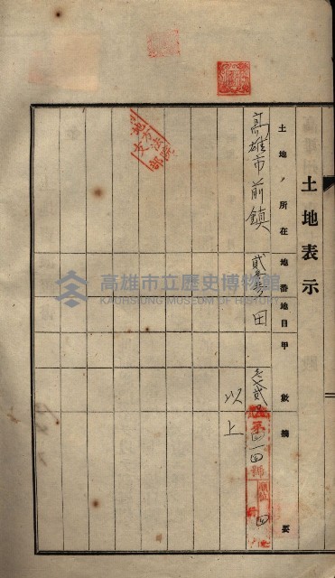 公共用地賣渡承諾書綴、賣渡證書（戲獅甲前鎮）藏品圖，第295張