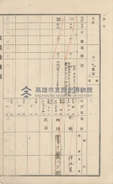 美濃庄官租地臺帳（二冊之內第二號）藏品圖，第95張