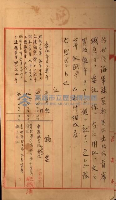 海軍豫算關係藏品圖，第587張