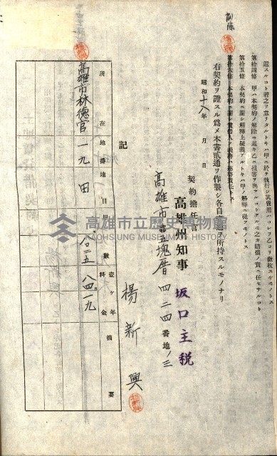 州有地貸付綴（高雄市）藏品圖，第190張