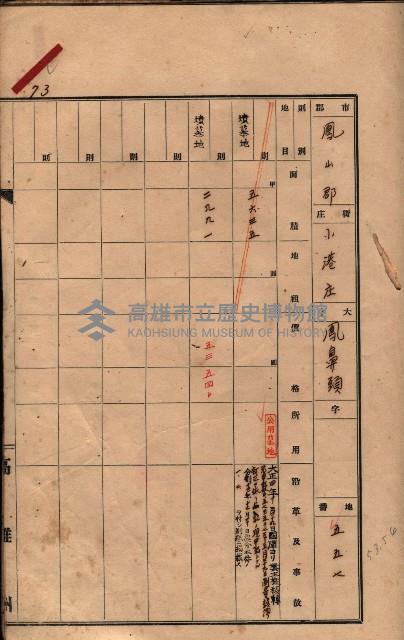 州有墓地臺帳（鳳山郡）藏品圖，第85張