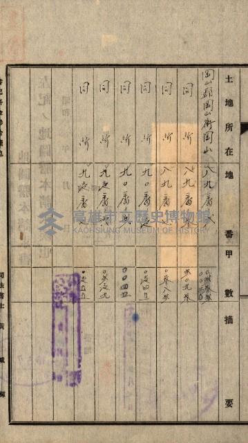 土地地圖謄本請求書（高雄州）藏品圖，第85張