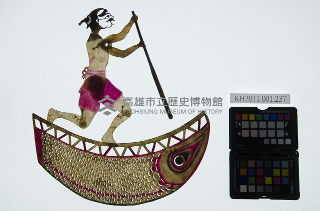 皮影戲全身偶-船夫划船藏品圖，第1張