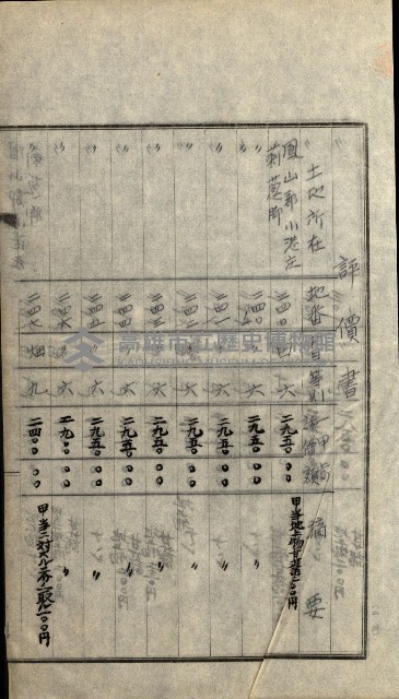 陸軍用地關係綴（評價關係）藏品圖，第250張