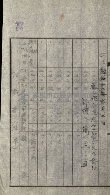 陸軍用地關係綴（評價關係）藏品圖，第450張