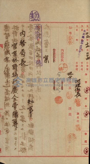 官有地整理費豫算關係書類
（地理系）藏品圖，第544張