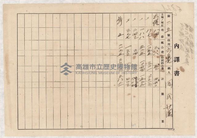 地水租領收書綴藏品圖，第135張