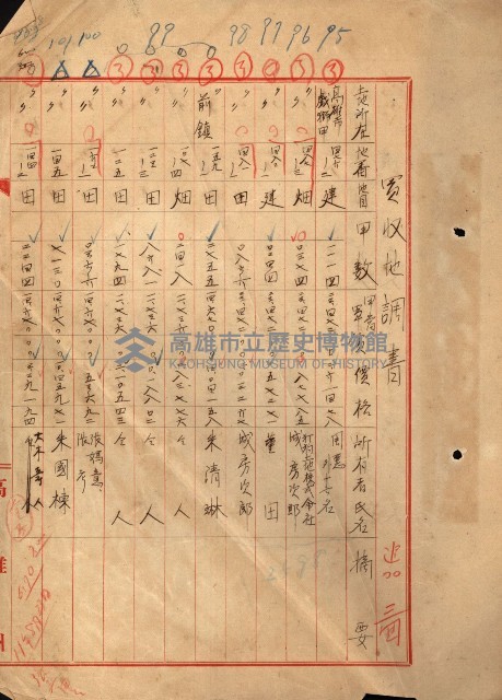 重工業用地買收書類（戲獅甲、前鎮）藏品圖，第137張