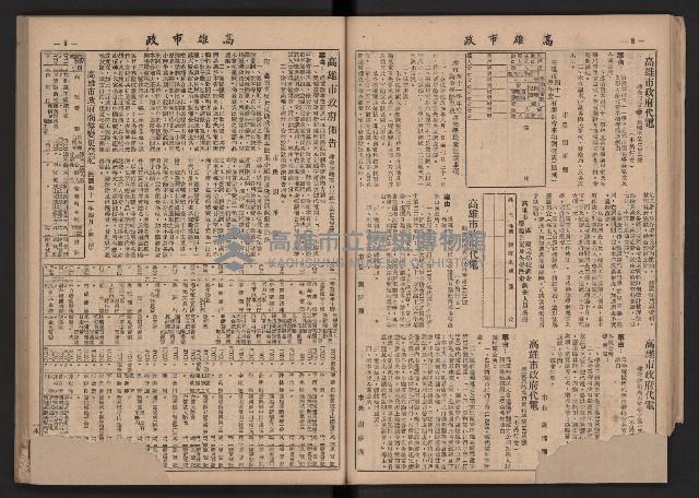 《高雄市政》合訂本第二冊（26期-50期）藏品圖，第34張