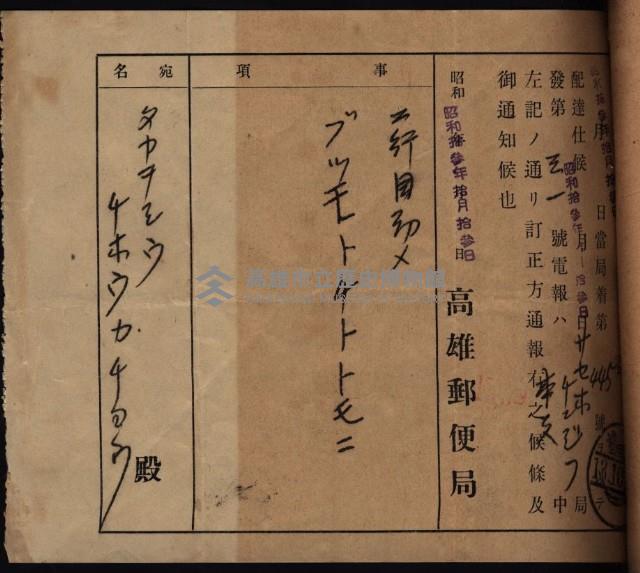 公共用地交換、海軍管理換關係書類
（高雄州）藏品圖，第35張