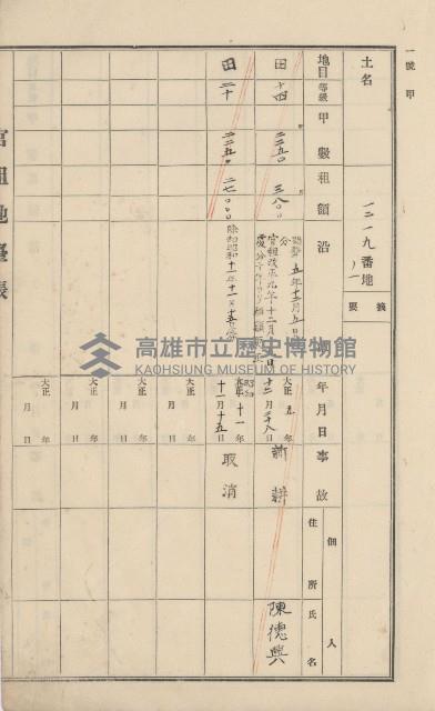 美濃庄官租地臺帳（二冊之內第一號）藏品圖，第35張