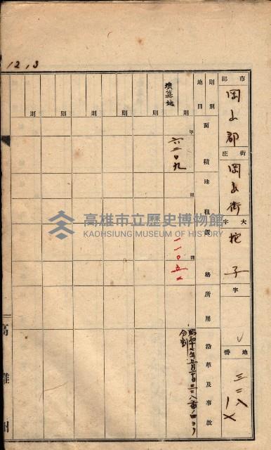 州有墓地臺帳（岡山郡）藏品圖，第35張