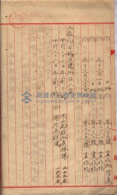 高臨營第一號ノ內三第（1）號
高臨營第一號ノ內九第（1）號
（施機第一九一、零一二番電）藏品圖，第75張