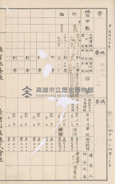 臺灣拓殖株式會社甲仙社有地臺帳（二之二）藏品圖，第75張