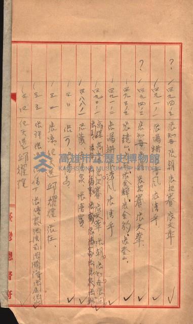 臺帖（土地）登記簿索引－高雄地方土地改良事業用地
（第壱次買收）藏品圖，第75張