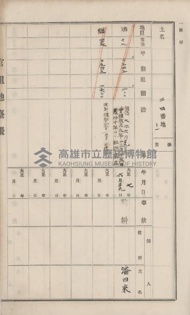杉林庄官租地臺帳（二冊之內第一號）藏品圖，第167張