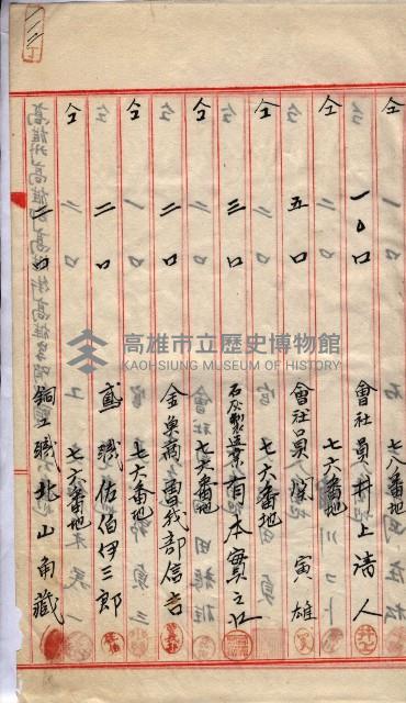 產業組合登記囑託書類綴入帳 
（申產第拾壱號）藏品圖，第167張