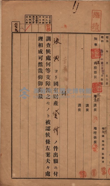 國有財產貸付許可綴（高雄州岡山郡）藏品圖，第167張