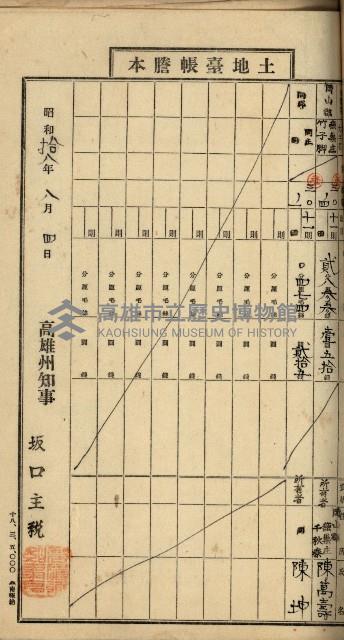 阿公店溪治水工事用地道路寄附願綴藏品圖，第67張