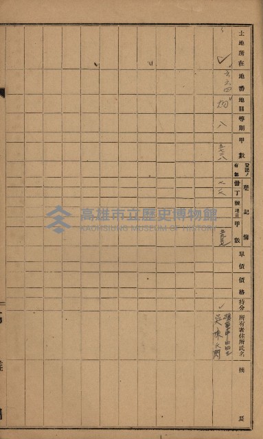 阿公店溪治水工事用道路寄附
（雜件綴）藏品圖，第70張