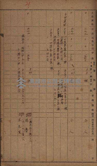 第七類軍事用地關係清冊（地政科）藏品圖，第69張