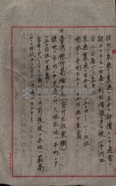 高雄商工獎勵館關係綴
（其之他－十三之五）藏品圖，第67張