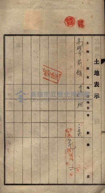 公共用地賣渡承諾書綴、賣渡證書（戲獅甲前鎮）藏品圖，第367張