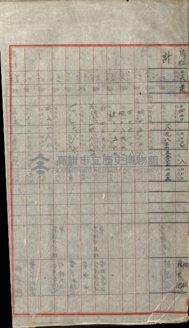 高雄工業用水道用地買收書類其ノ二藏品圖，第127張